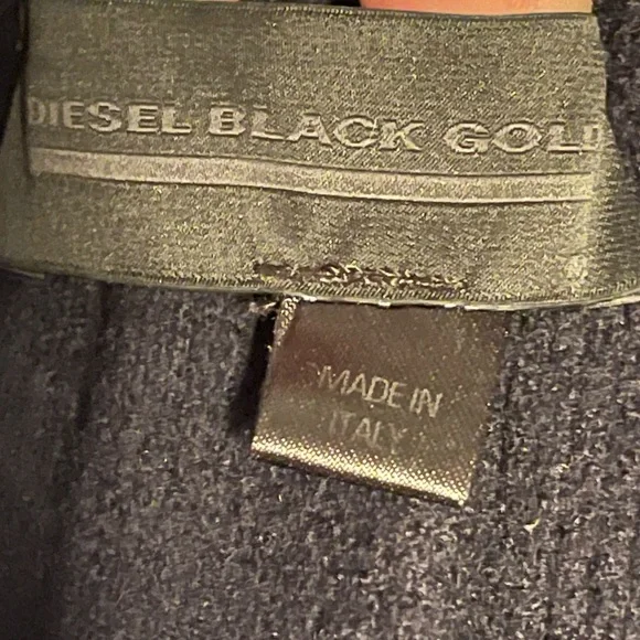 Diesel Black Gold Short Sleeve Turtleneck Navy Sweater Size Small - Picture 2 of 3